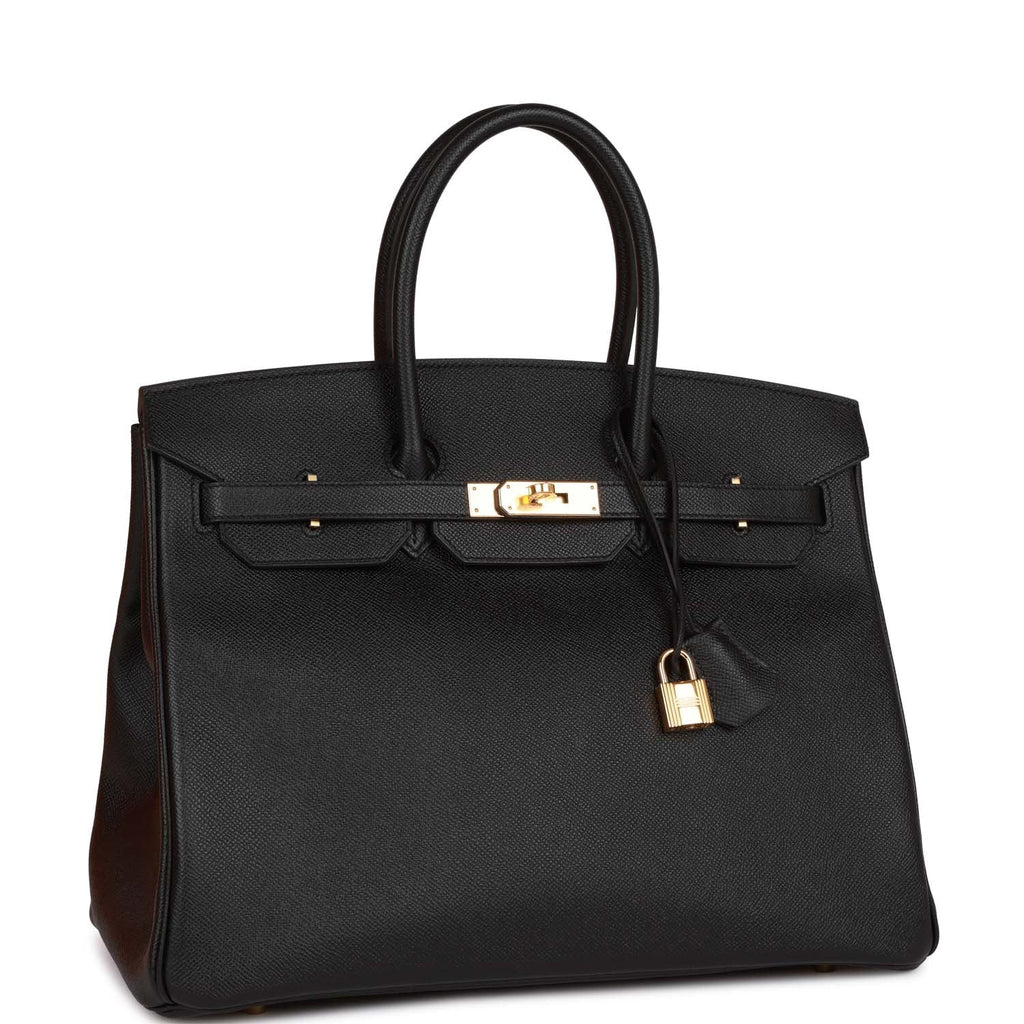 Hermès Birkin 35 Black Epsom Gold Hardware