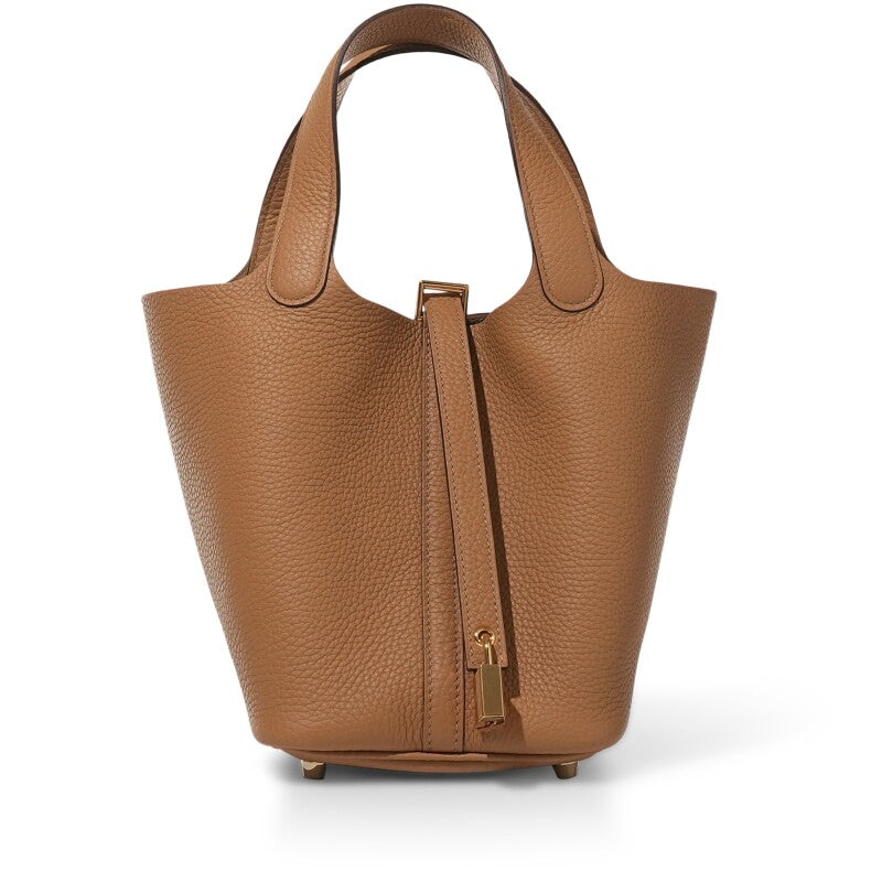 Hermès Biscuit Clemence Picotin Lock 18 Gold Hardware