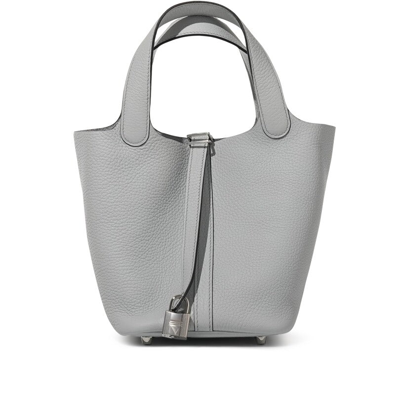 Hermès Bleu Pale Clemence Picotin Lock 18 Palladium Hardware