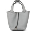 Hermès Bleu Pale Clemence Picotin Lock 18 Palladium Hardware