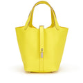 Hermès Lime Clemence Picotin Lock 18 Palladium Hardware