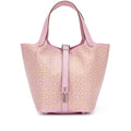 Hermès Mauve Sylvestre Swift Lucky Daisy Picotin Lock 18 Palladium Hardware