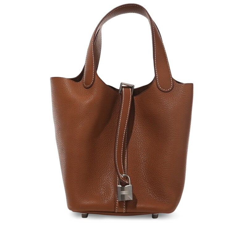 Hermès Fauve Barenia Picotin Lock 18 Palladium Hardware