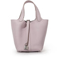 Hermès Mauve Pale Clemence Picotin Lock 18 Palladium Hardware