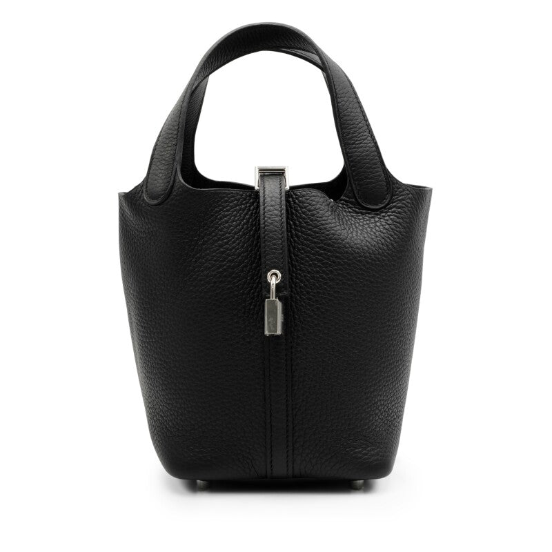 Hermès Black Clemence Picotin Lock 18 Palladium Hardware