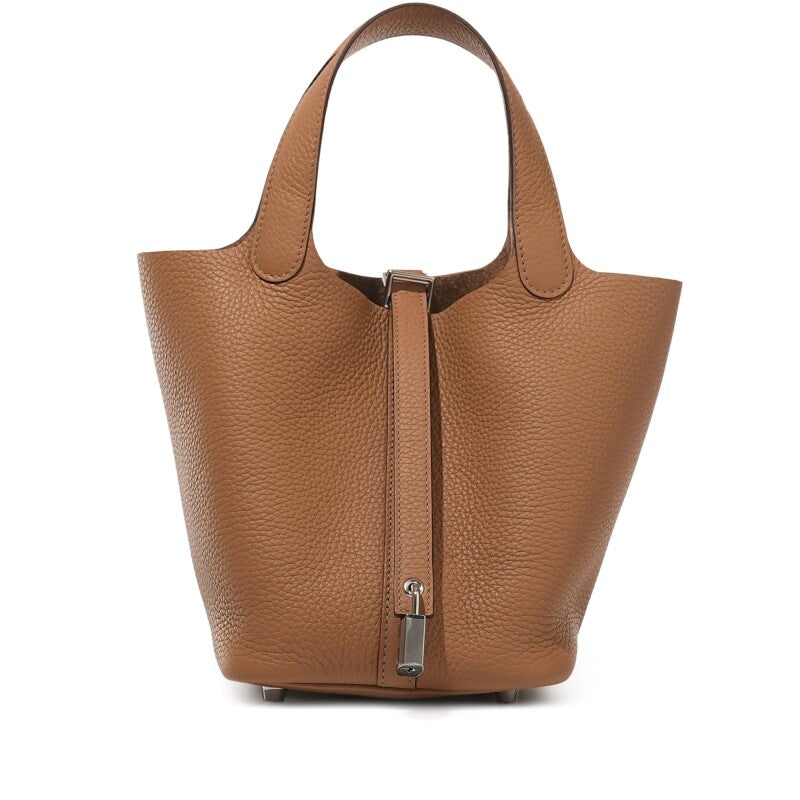 Hermès Biscuit Clemence Picotin Lock 18 Palladium Hardware