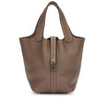 Hermès Etoupe Clemence Picotin Lock 18 Palladium Hardware