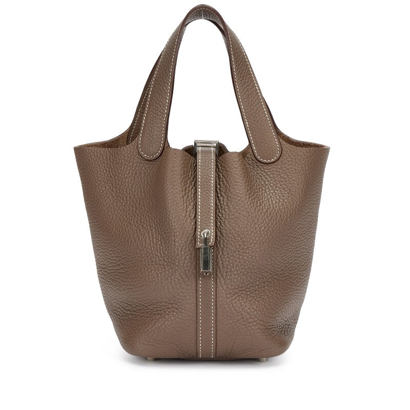 Hermès Etoupe Clemence Picotin Lock 18 Palladium Hardware