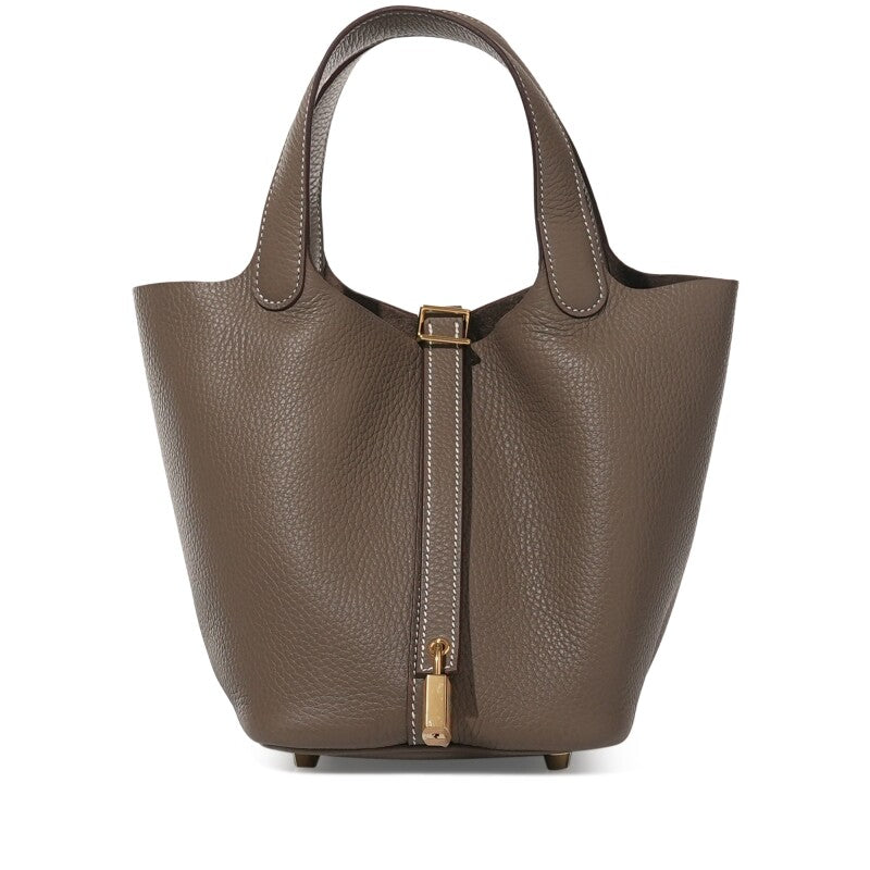 Hermès Etoupe Clemence Picotin Lock 18 Gold Hardware