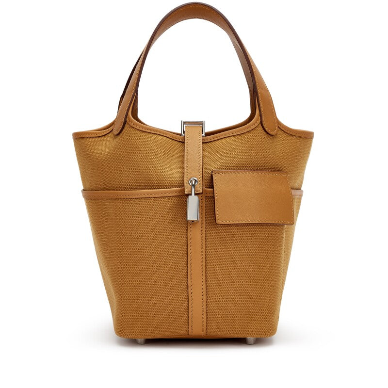 Hermès Sesame Swift and Toile Goeland Cargo Picotin Lock 18 Palladium Hardware