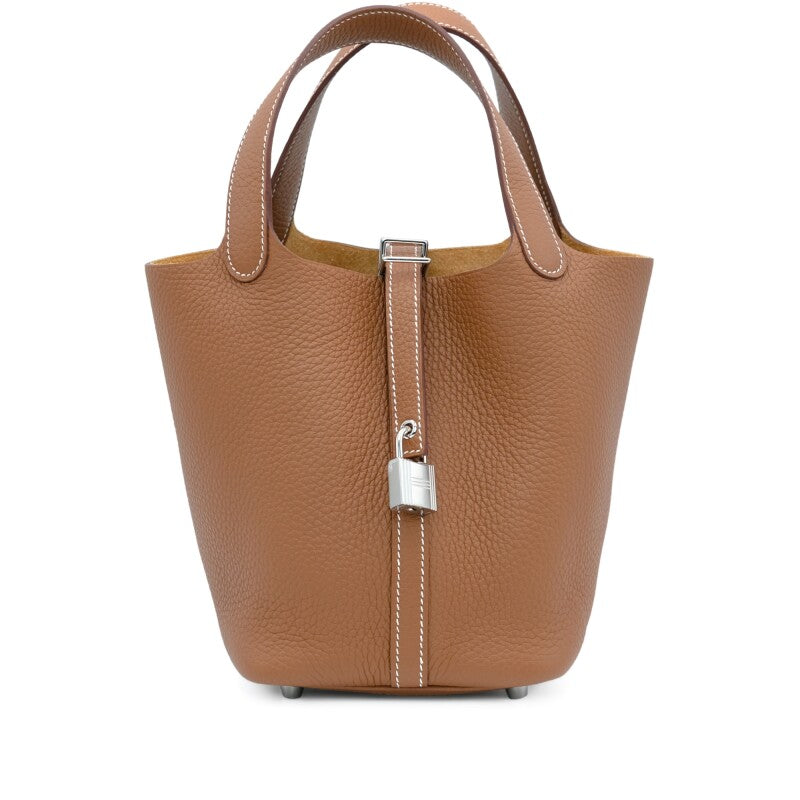 Hermès Gold Clemence Picotin Lock 18 Palladium Hardware