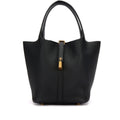 Hermès Black Clemence Picotin Lock 22 Gold Hardware