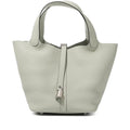 Hermès Gris Neve Clemence Picotin Lock 22 Palladium Hardware