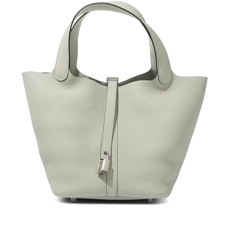Hermès Gris Neve Clemence Picotin Lock 22 Palladium Hardware