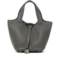 Hermès Gris Meyer Clemence Picotin Lock 18 Palladium Hardware
