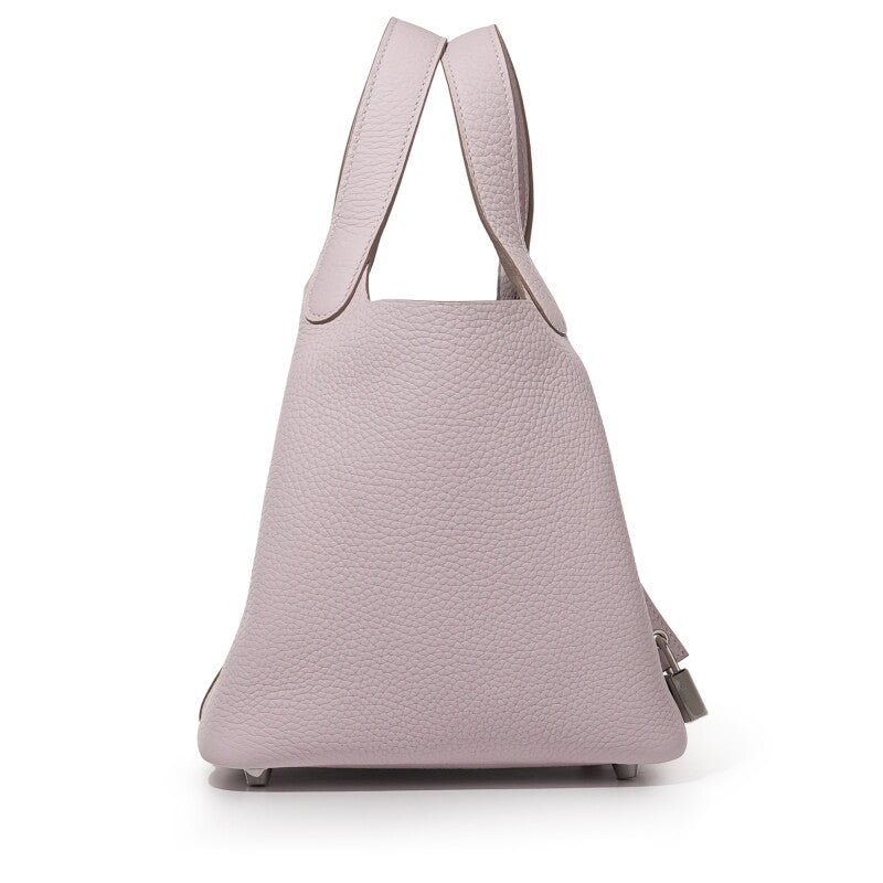 Hermès Mauve Pale Clemence Picotin Lock 18 Palladium Hardware