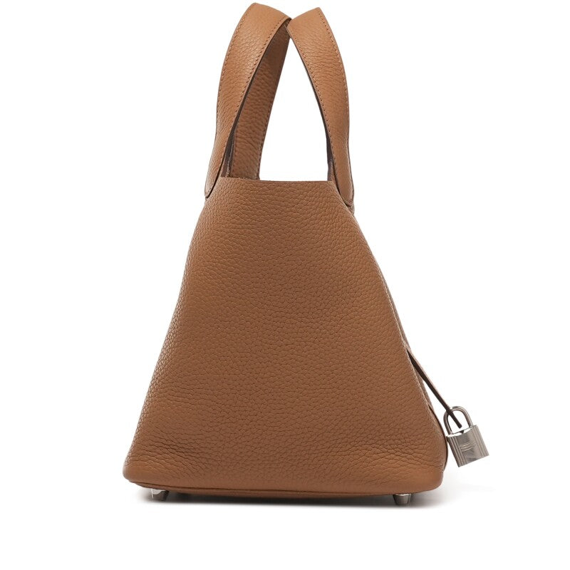Hermès Biscuit Clemence Picotin Lock 18 Palladium Hardware