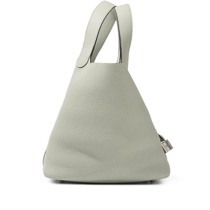 Hermès Gris Neve Clemence Picotin Lock 22 Palladium Hardware