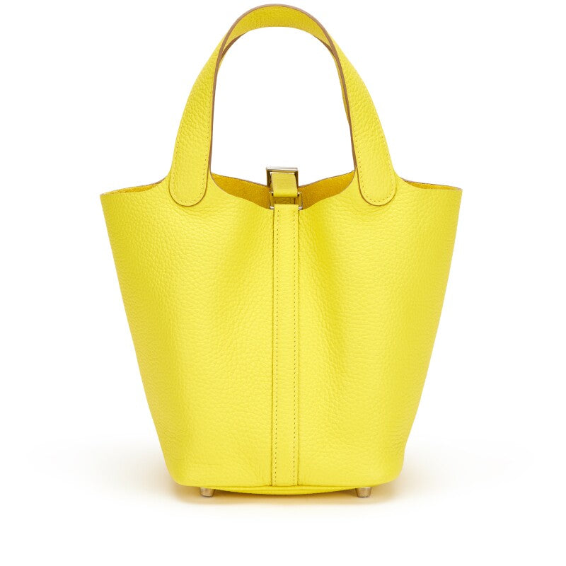 Hermès Lime Clemence Picotin Lock 18 Palladium Hardware