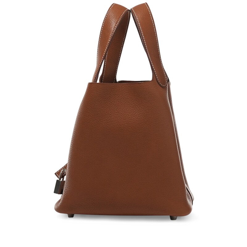 Hermès Fauve Barenia Picotin Lock 18 Palladium Hardware