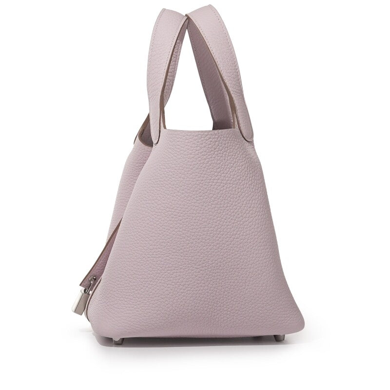 Hermès Mauve Pale Clemence Picotin Lock 18 Palladium Hardware