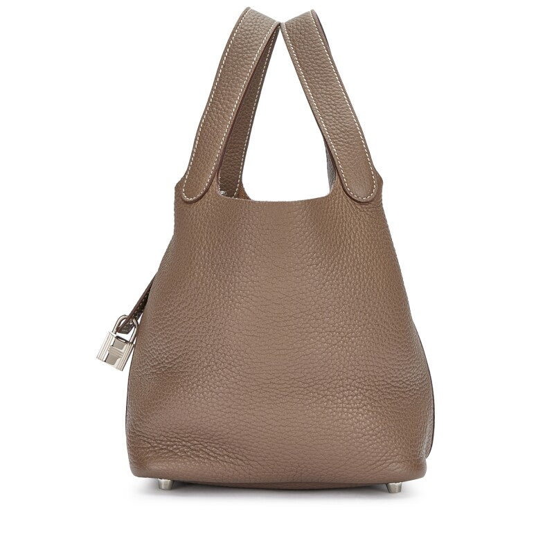 Hermès Etoupe Clemence Picotin Lock 18 Palladium Hardware