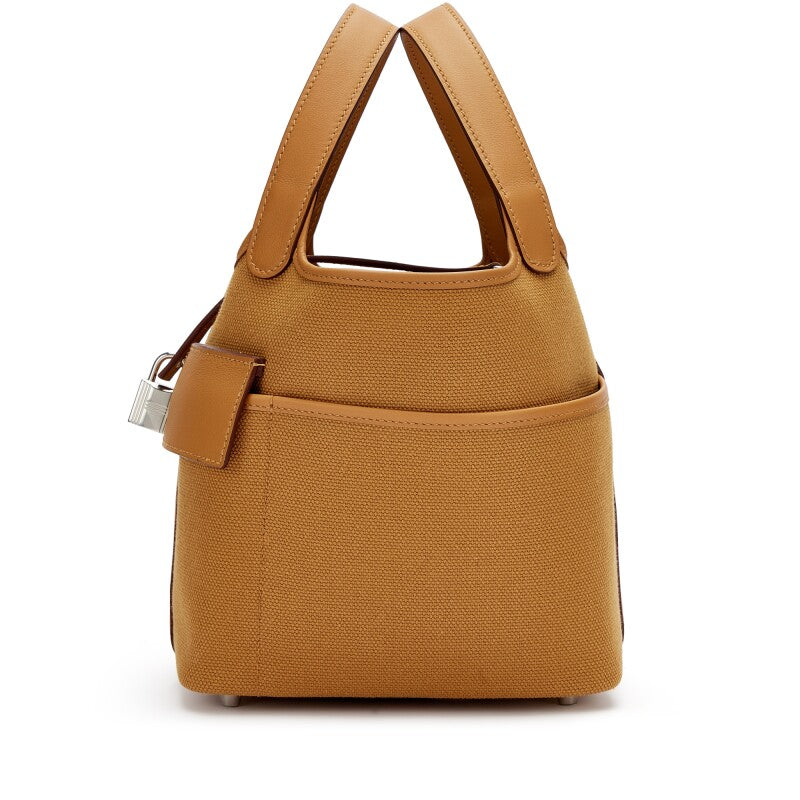 Hermès Sesame Swift and Toile Goeland Cargo Picotin Lock 18 Palladium Hardware