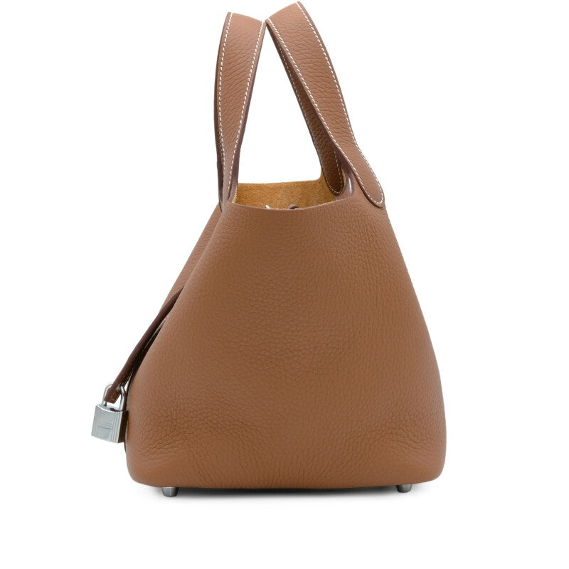 Hermès Gold Clemence Picotin Lock 18 Palladium Hardware