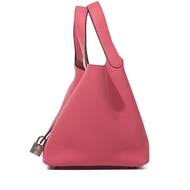 Hermès Rose Azalée Clemence Picotin Lock 18 Palladium Hardware