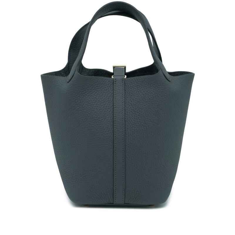 Hermès Gris Misty Clemence Picotin Lock 18 Permabrass Hardware