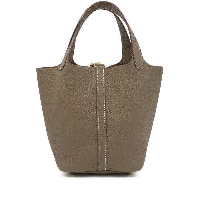 Hermès Etoupe Clemence Picotin Lock 18 Gold Hardware