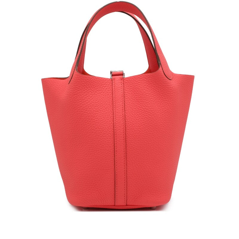 Hermès Rose Texas Clemence Picotin Lock 18 Palladium Hardware