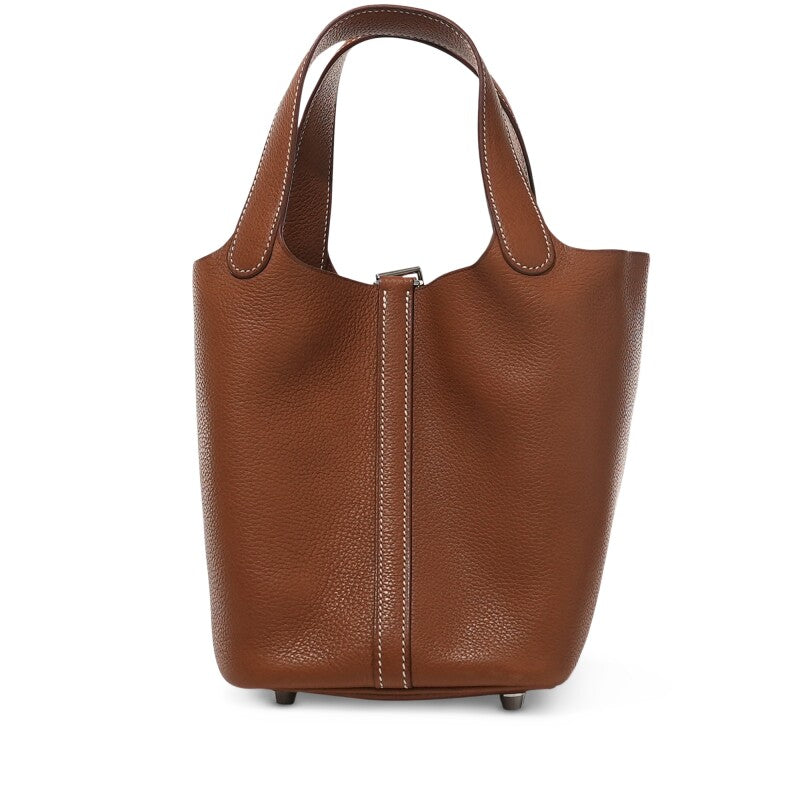 Hermès Fauve Barenia Picotin Lock 18 Palladium Hardware