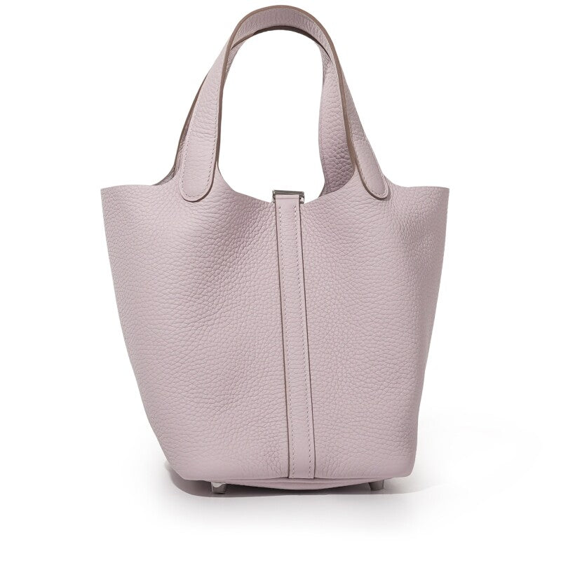 Hermès Mauve Pale Clemence Picotin Lock 18 Palladium Hardware