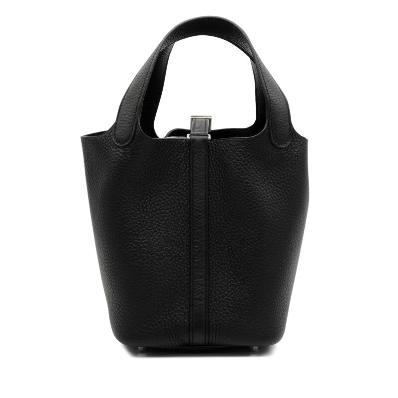 Hermès Black Clemence Picotin Lock 18 Palladium Hardware