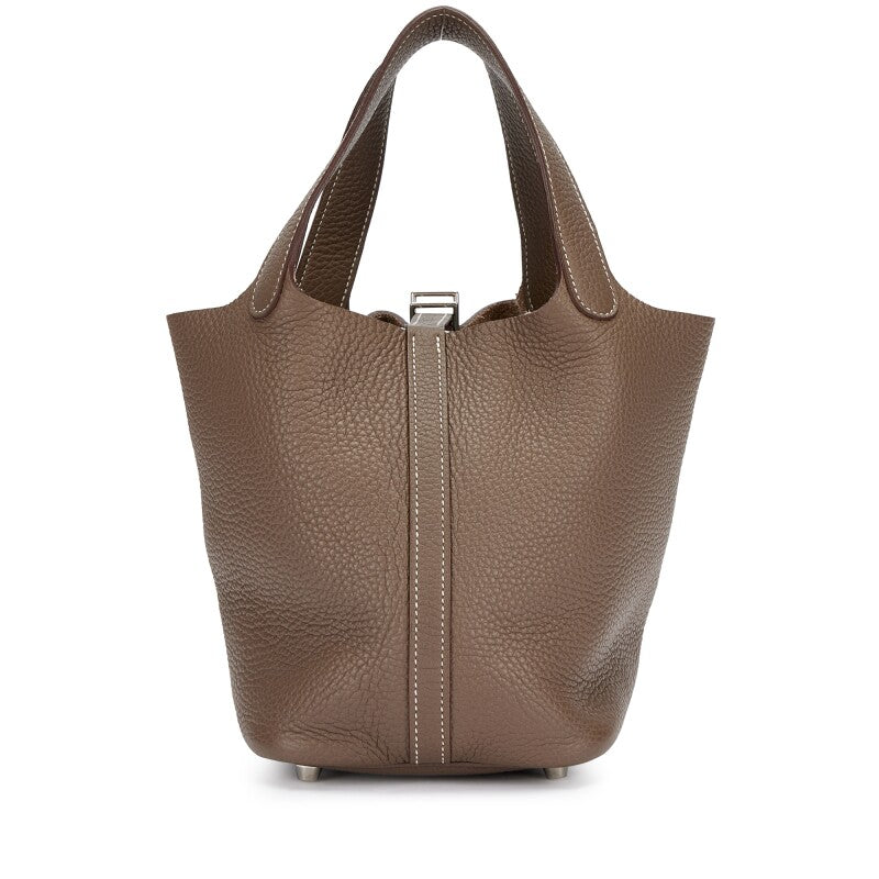 Hermès Etoupe Clemence Picotin Lock 18 Palladium Hardware