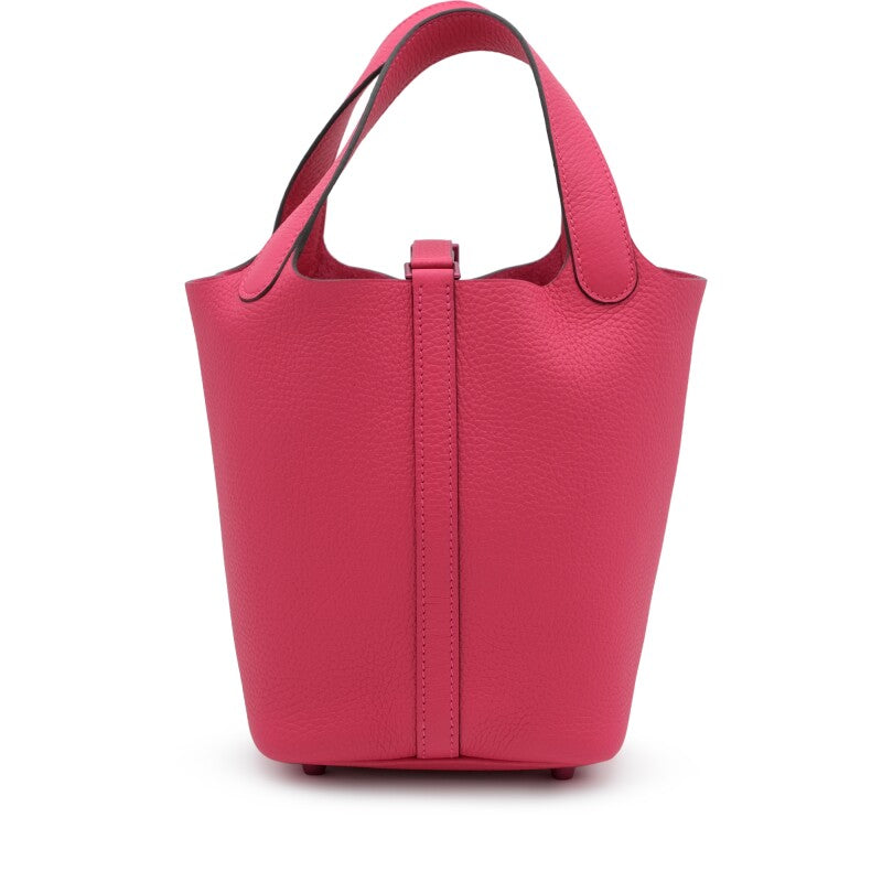 Hermès Rose Mexico Clemence Monochrome So Pink Picotin Lock 18 Pink Hardware
