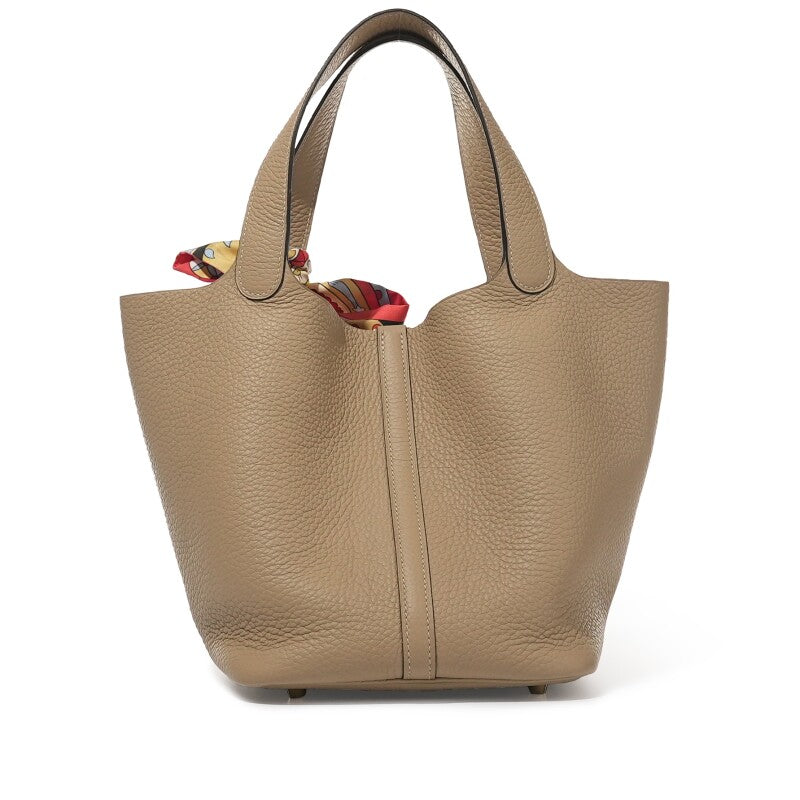 Hermès Trench Clemence Picotin Lock 22 Gold Hardware