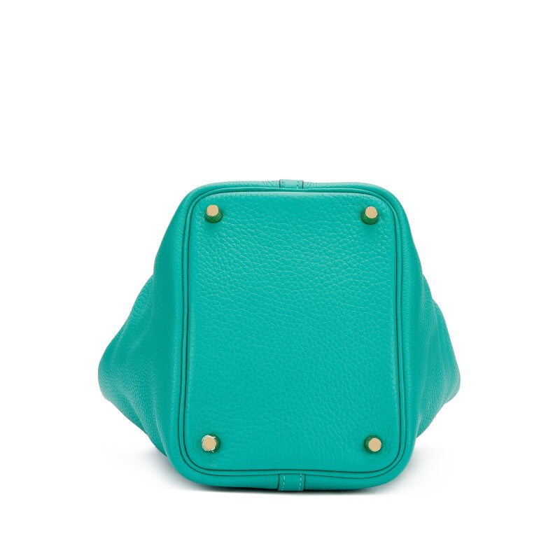 Hermès Vert Verone Clemence Picotin Lock 18 Gold Hardware