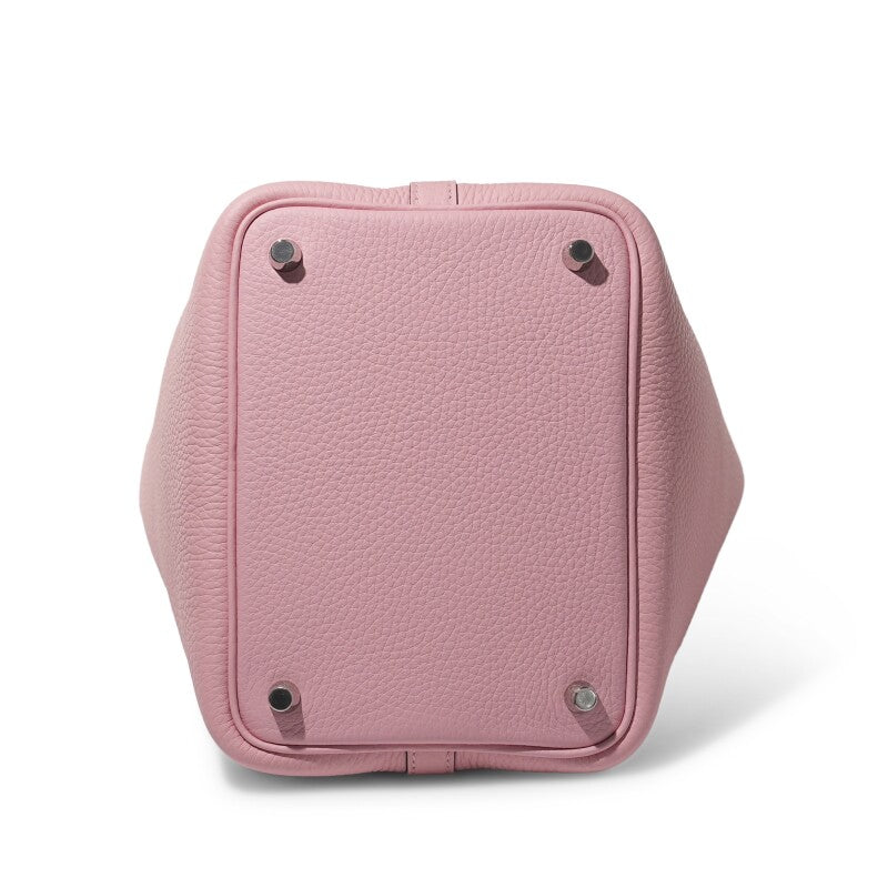 Hermès Rose Sakura Clemence Picotin Lock 18 Palladium Hardware