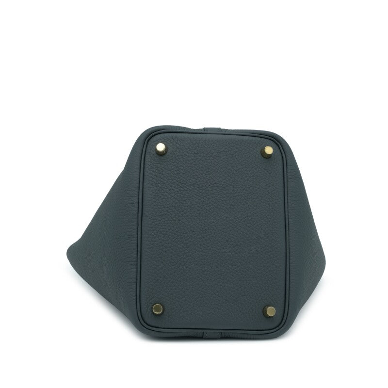 Hermès Gris Misty Clemence Picotin Lock 18 Permabrass Hardware