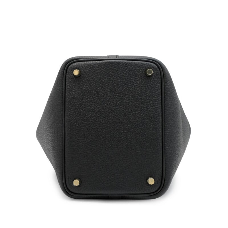 Hermès Black Clemence Picotin Lock 18 Gold Hardware