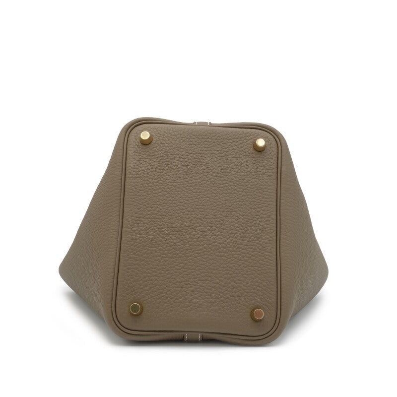Hermès Etoupe Clemence Picotin Lock 18 Gold Hardware