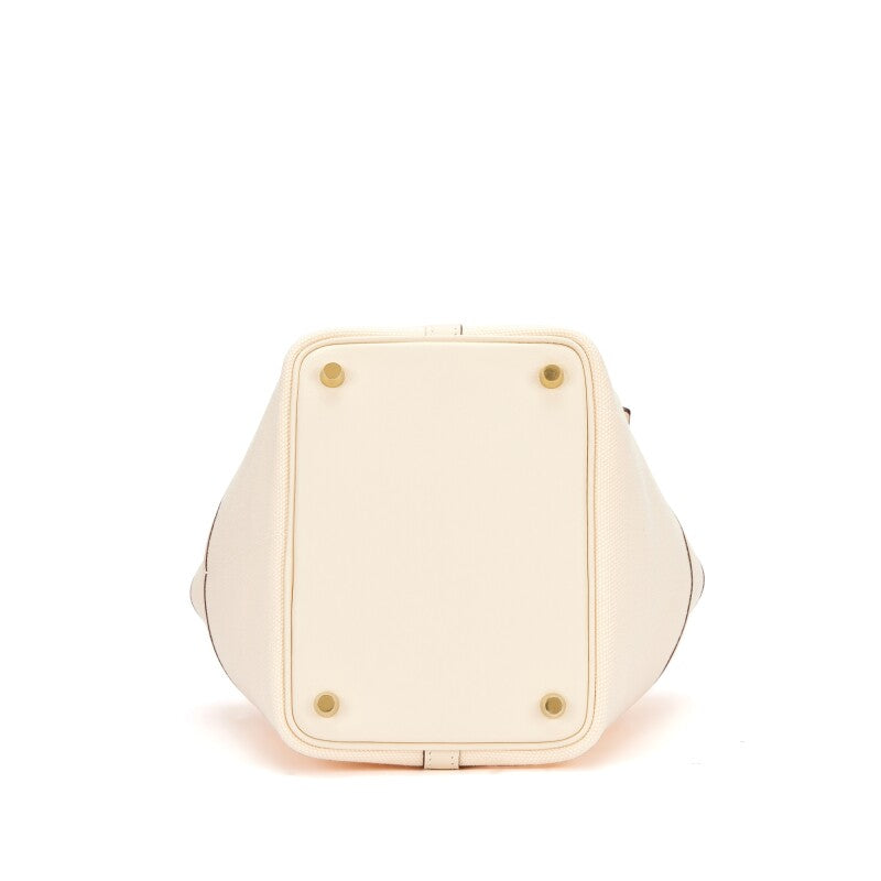 Hermès Nata Swift and Toile Geoland Cargo Picotin Lock 18 Palladium Hardware