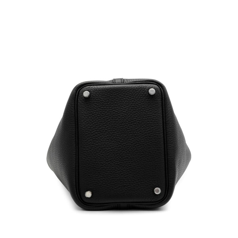Hermès Black Clemence Picotin Lock 18 Palladium Hardware