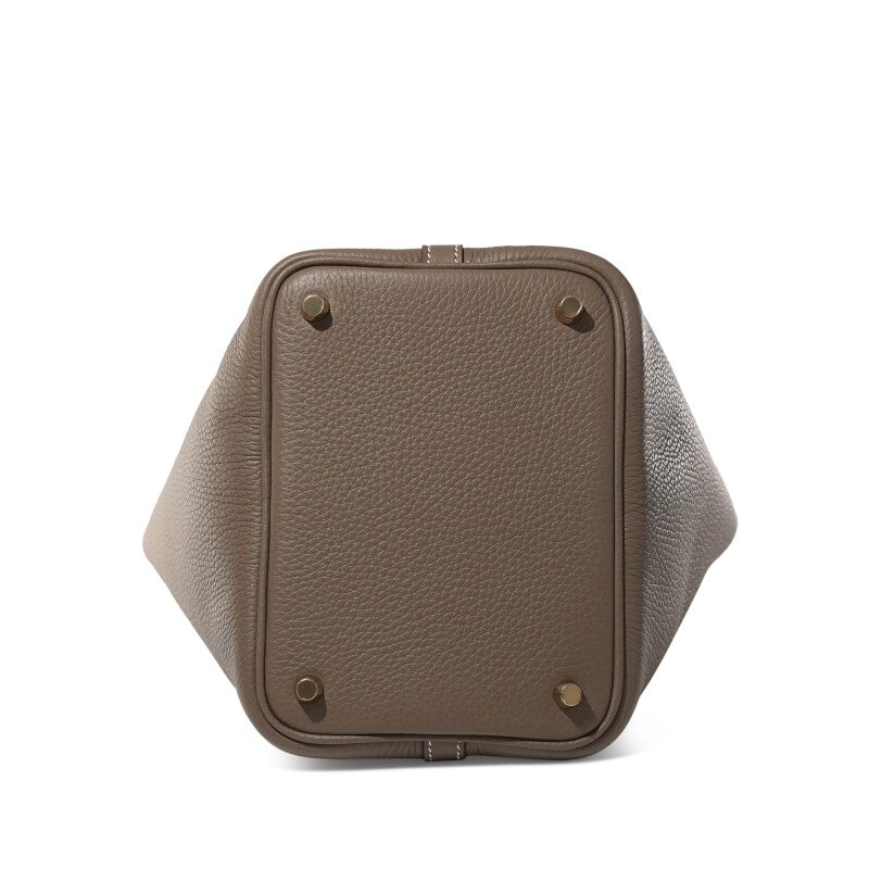 Hermès Etoupe Clemence Picotin Lock 18 Gold Hardware