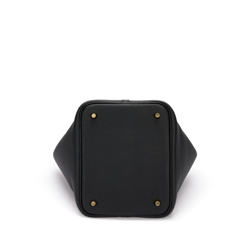 Hermès Black Clemence Picotin Lock 22 Gold Hardware