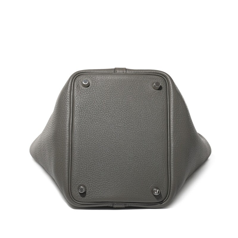 Hermès Gris Meyer Clemence Picotin Lock 18 Palladium Hardware
