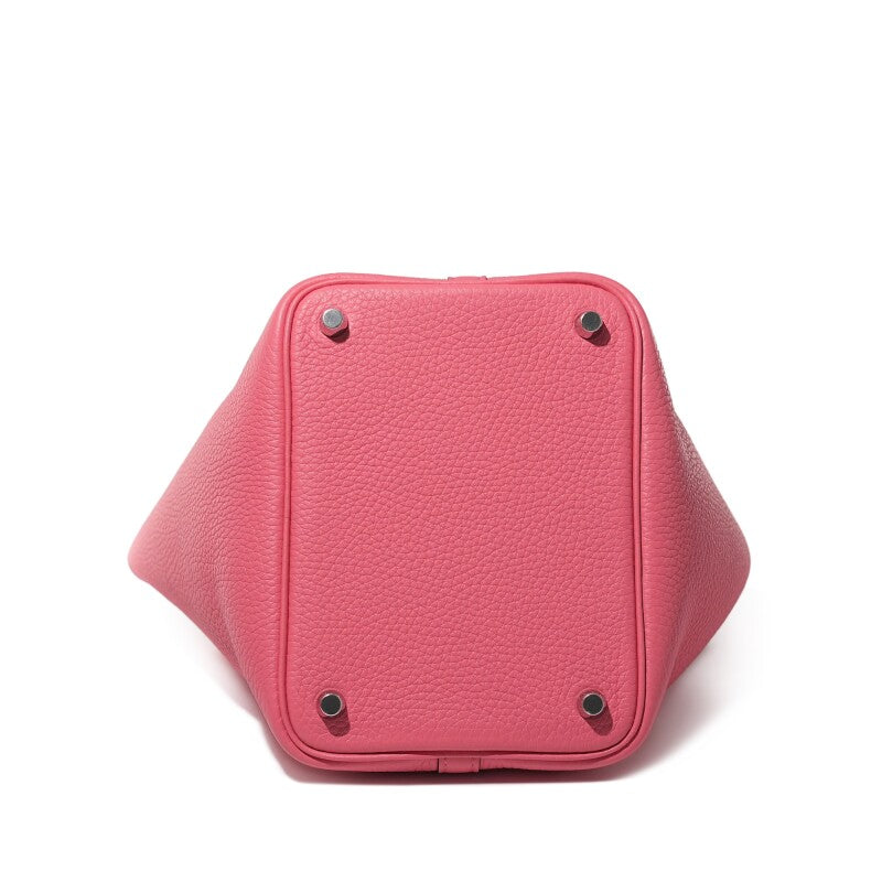 Hermès Rose Azalée Clemence Picotin Lock 18 Palladium Hardware