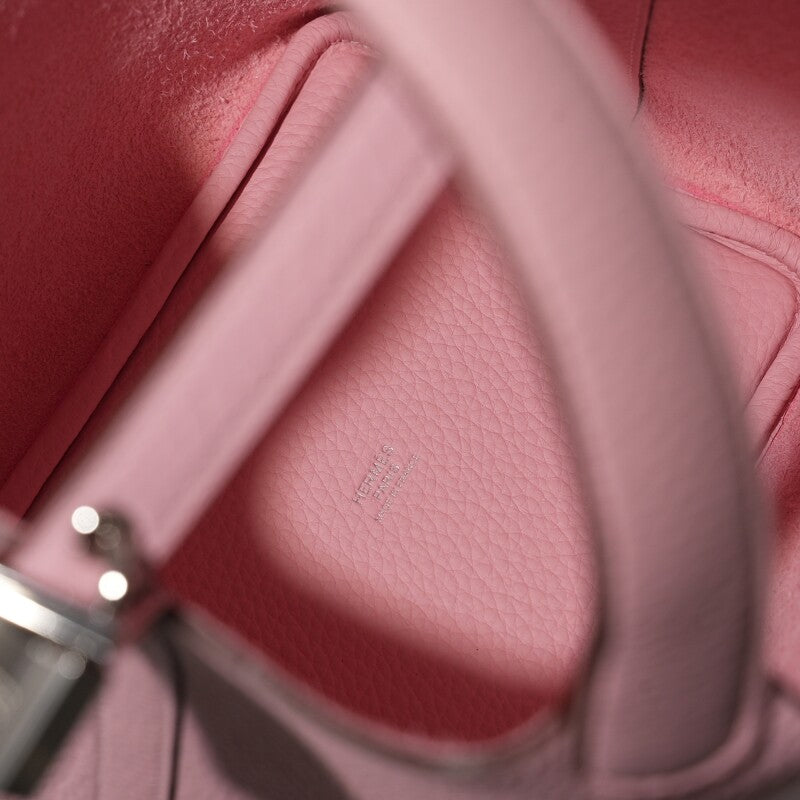 Hermès Rose Sakura Clemence Picotin Lock 18 Palladium Hardware